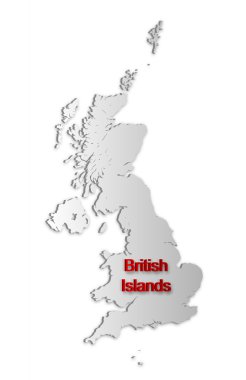 British Islands Map clipart