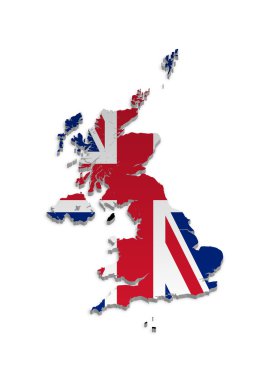 UK and Crown Dependencies Map clipart