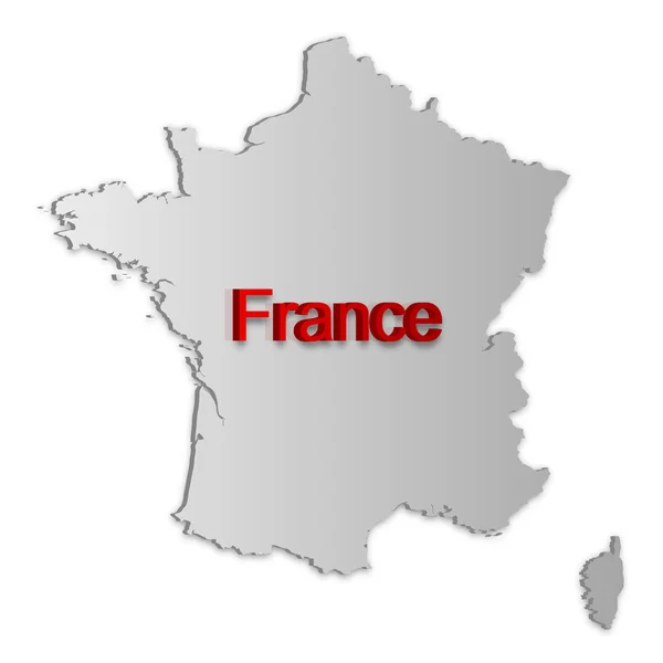 Peta Prancis - Stok Vektor