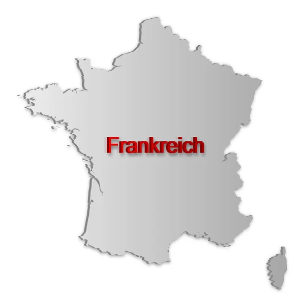 Kaart van Frankrijk — Stockvector