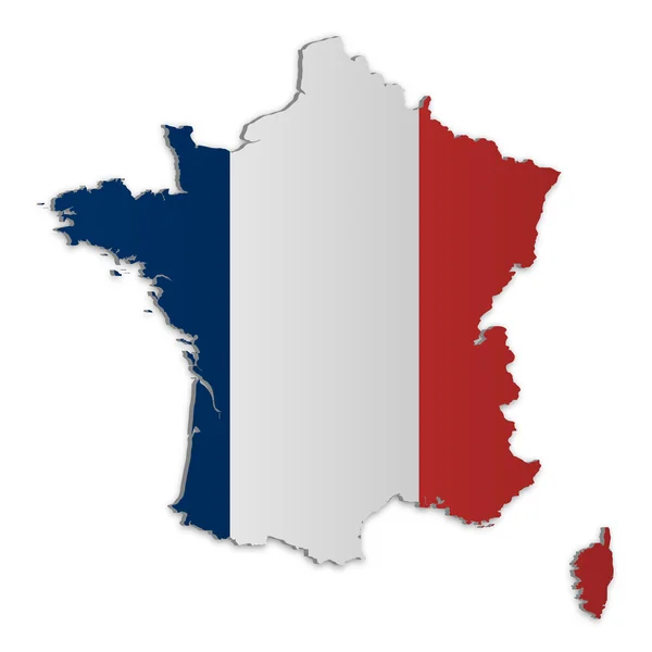 Francia Mappa — Vettoriale Stock