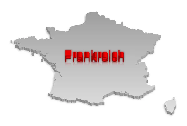 Frankreich Karte — Stockvektor