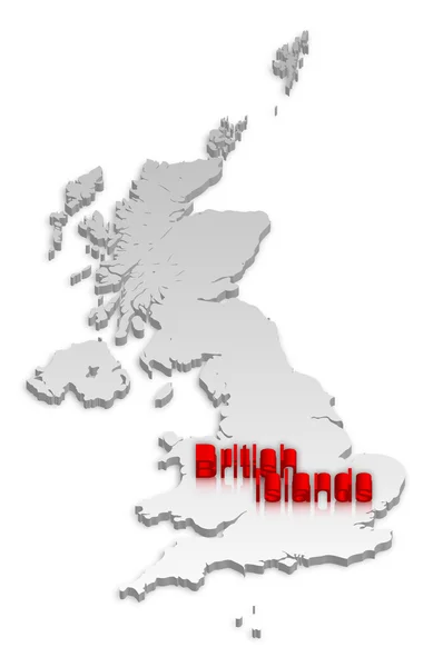 Mapa de Islas Británicas — Vector de stock