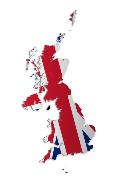 Mapa de dependencias del Reino Unido y la Corona — Vector de stock