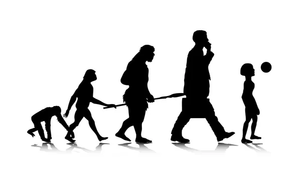 Menschliche Evolution 6 — Stockvektor