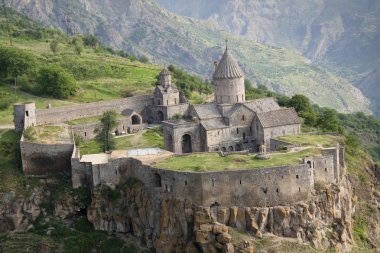 Aerial view on Tatev clipart