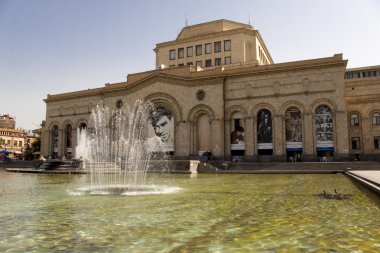 Central square in Yerevan clipart