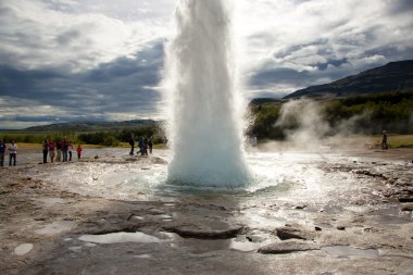 Geysir in Iceland clipart