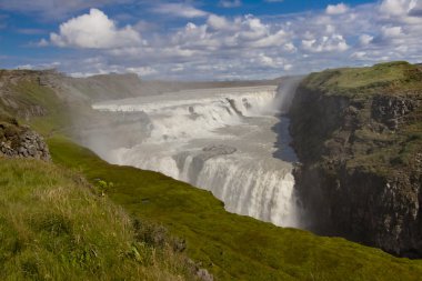 Gullfoss big waterfall - Iceland clipart