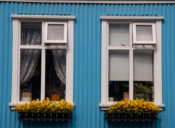 Два окна в Рейкьявике - Исландия — стоковое фото