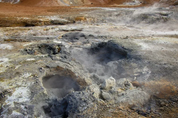 Zona de aguas termales en Islandia — Foto de Stock