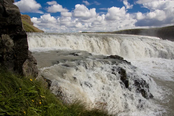 Gullfoss 瀑布-冰岛的一部分 — 图库照片