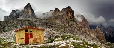 Panoramic view of bivouac Minazio clipart