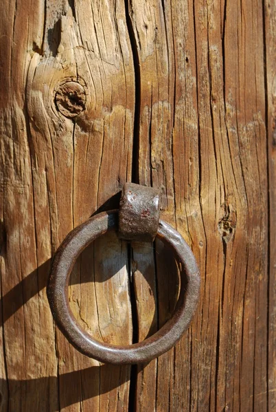 Stock image Steel ring on the wood