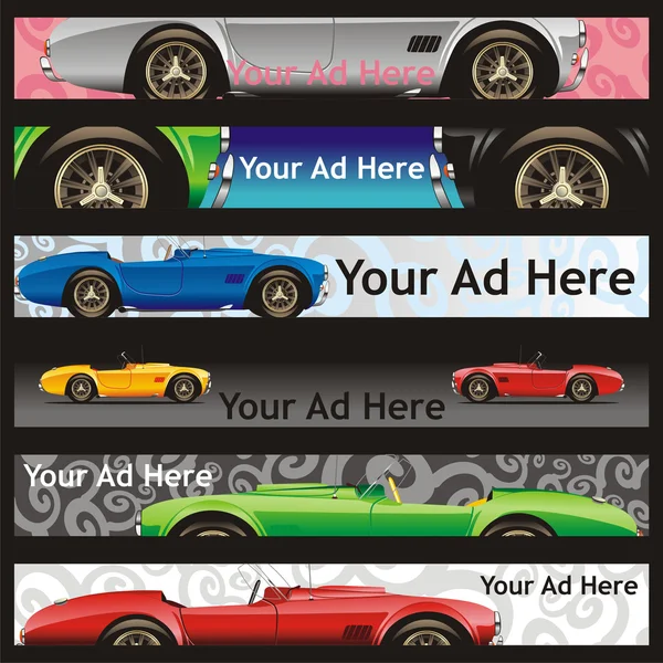 Banner web vectorial con diferentes diseños — Vector de stock