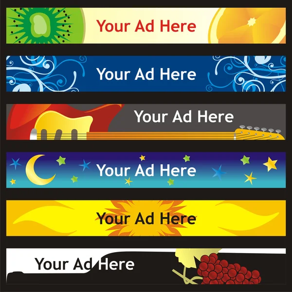 Banner web vectorial con diferentes diseños — Vector de stock