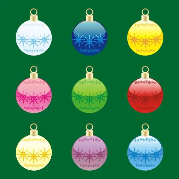 Vánoční žárovky s detaily, které jsou připraveny k nám — Stockový vektor