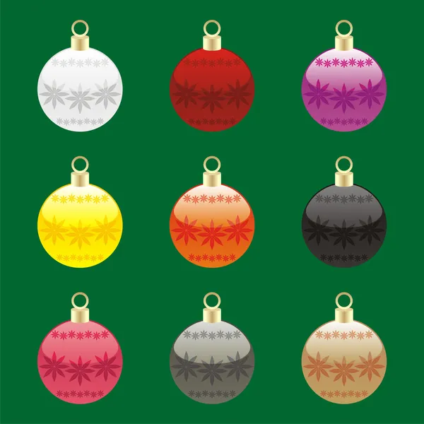 Bombillas de Navidad con detalles listos para nosotros — Archivo Imágenes Vectoriales