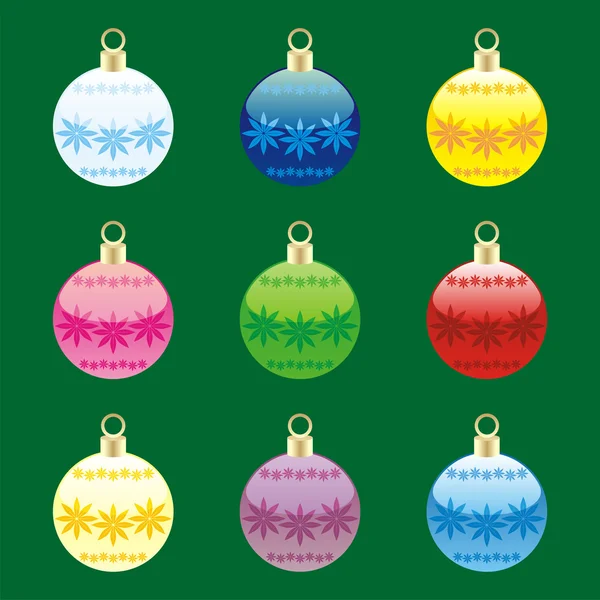Bombillas de Navidad con detalles listos para nosotros — Archivo Imágenes Vectoriales