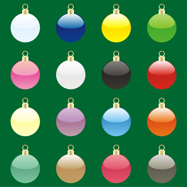 Ampoules de Noël avec des détails prêts pour nous — Image vectorielle