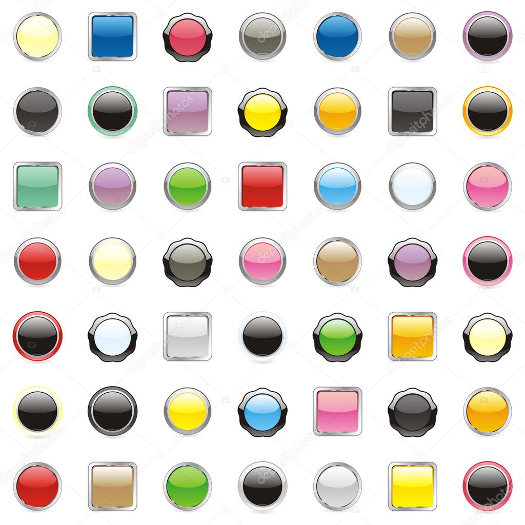 Square and round buttons