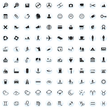 Vector web icons with details clipart