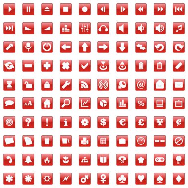 Vector web icons with details clipart