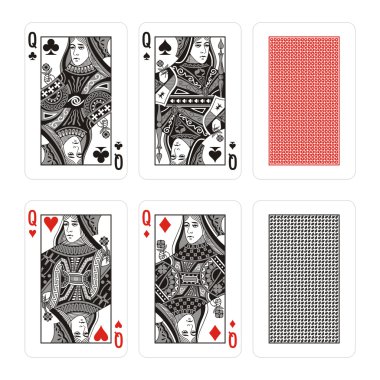 Vector high quality playing cards clipart