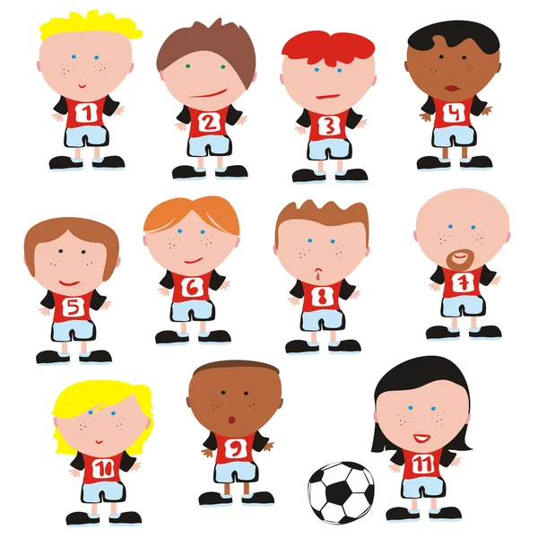 Stock vector Vector soccer team