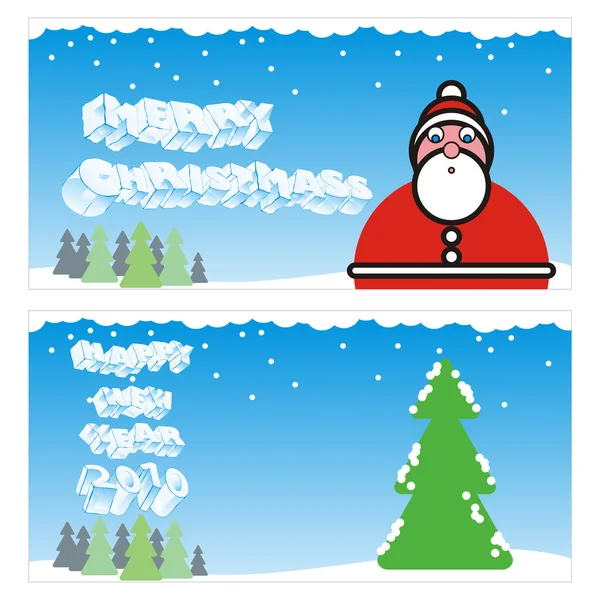 Cartes vectorielles vacances d'hiver — Image vectorielle