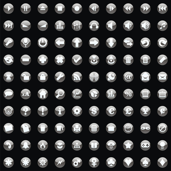 Векторные иконки с деталями
