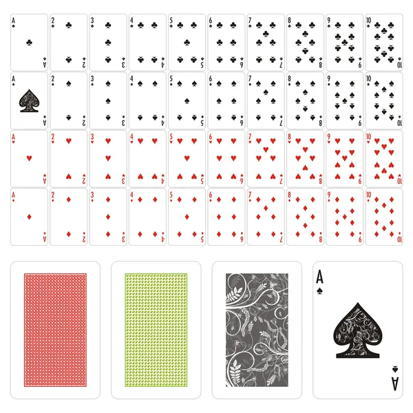 Cartes à jouer vectorielles de haute qualité — Image vectorielle