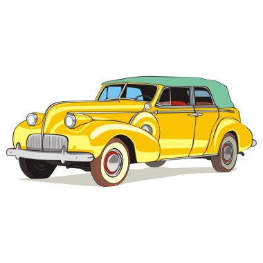 Isolated old colored clipart