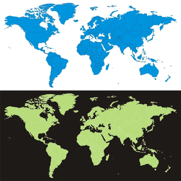 Mapa del mundo del vector — Archivo Imágenes Vectoriales