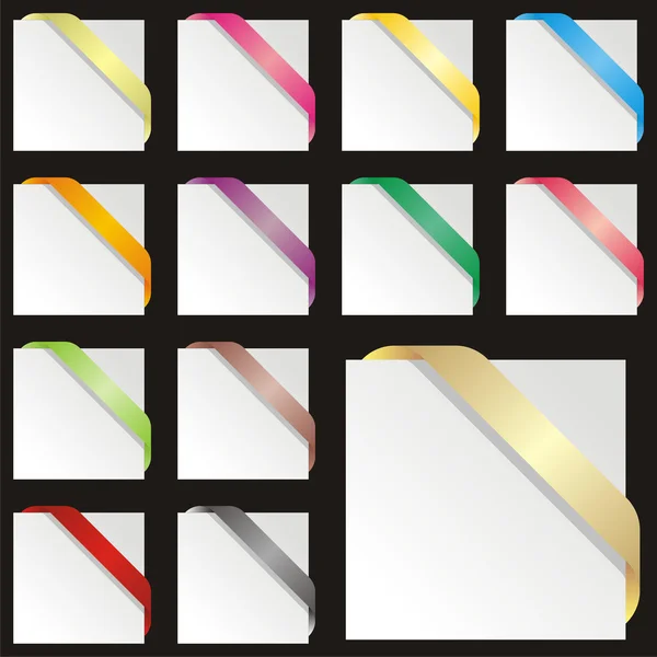Rubans de couleur isolés — Image vectorielle