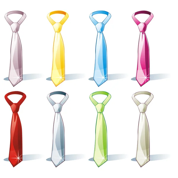 Vereinzelter Krawattensatz — Stockvektor