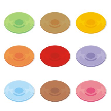 Isolated espresso saucers clipart