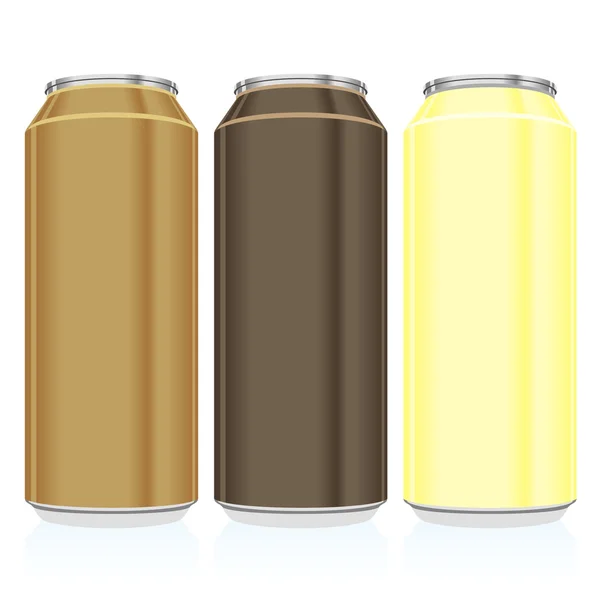Isolated beer cans — Stock Vector