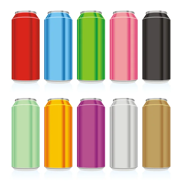 Isolated beer cans — Stock Vector