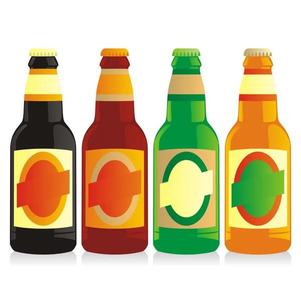 Απομονωμένες μπύρα φιάλες σύνολο — Διανυσματικό Αρχείο
