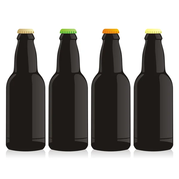 Isolierte Bierflaschen Set — Stockvektor