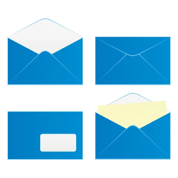 Enveloppes isolées colorées — Image vectorielle