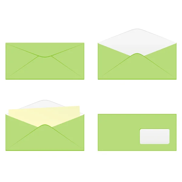 Geïsoleerde gekleurde enveloppen — Stockvector