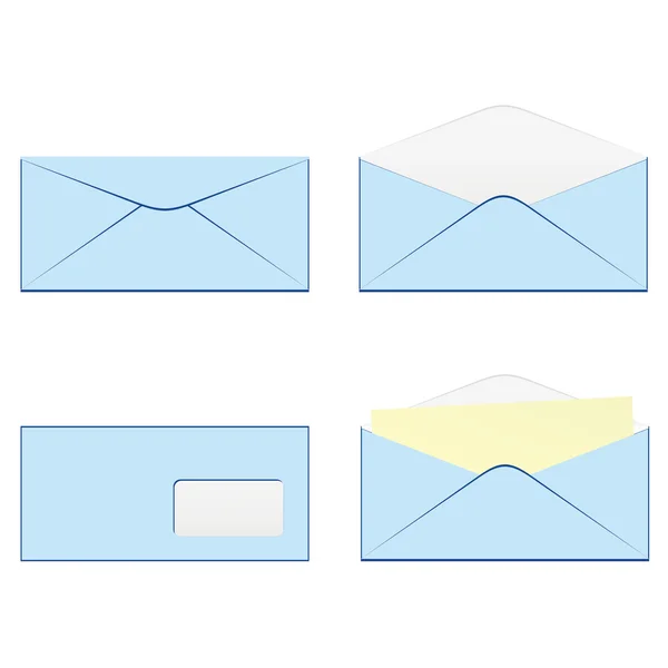 Enveloppes isolées colorées — Image vectorielle