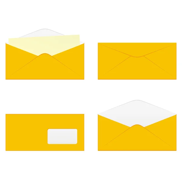 Envelopes coloridos isolados — Vetor de Stock