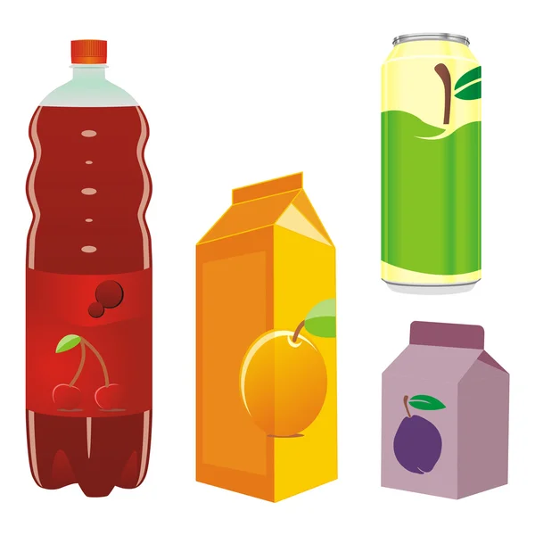 Conteneurs à fruits isolés — Image vectorielle