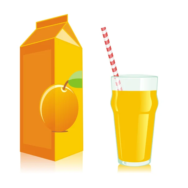 Destinatarios de zumo de naranja aislado — Vector de stock