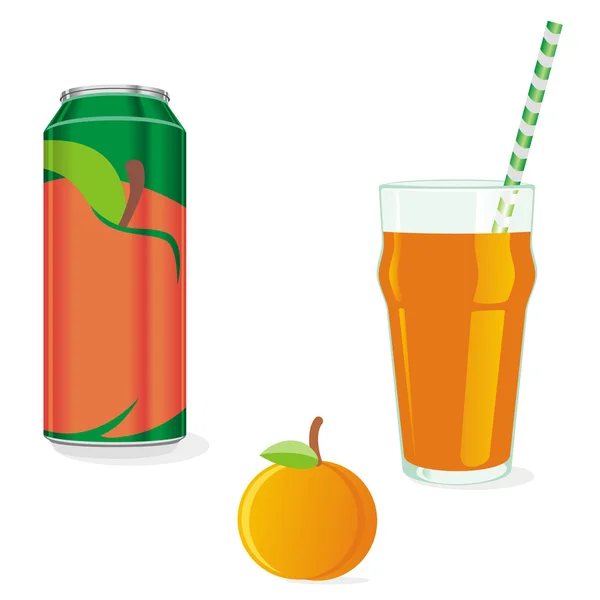 孤立杏汁和水果 — 图库矢量图片