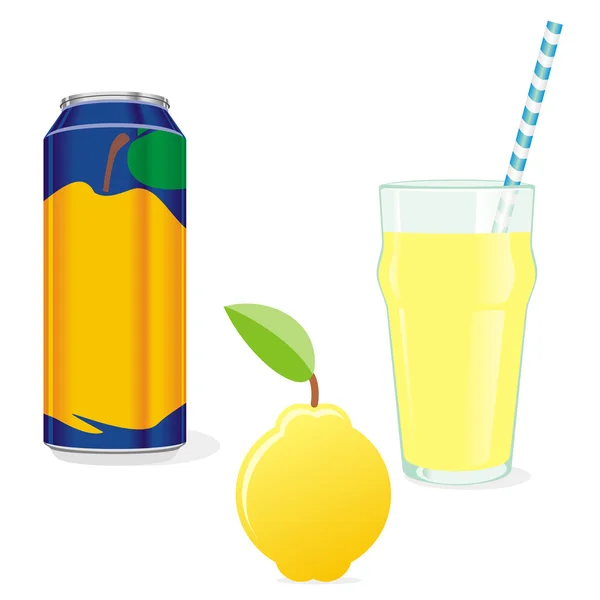 孤立的木瓜果汁和水果 — 图库矢量图片
