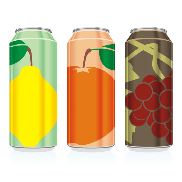 stock vector Isolated juice cans